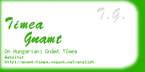 timea gnamt business card