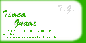 timea gnamt business card